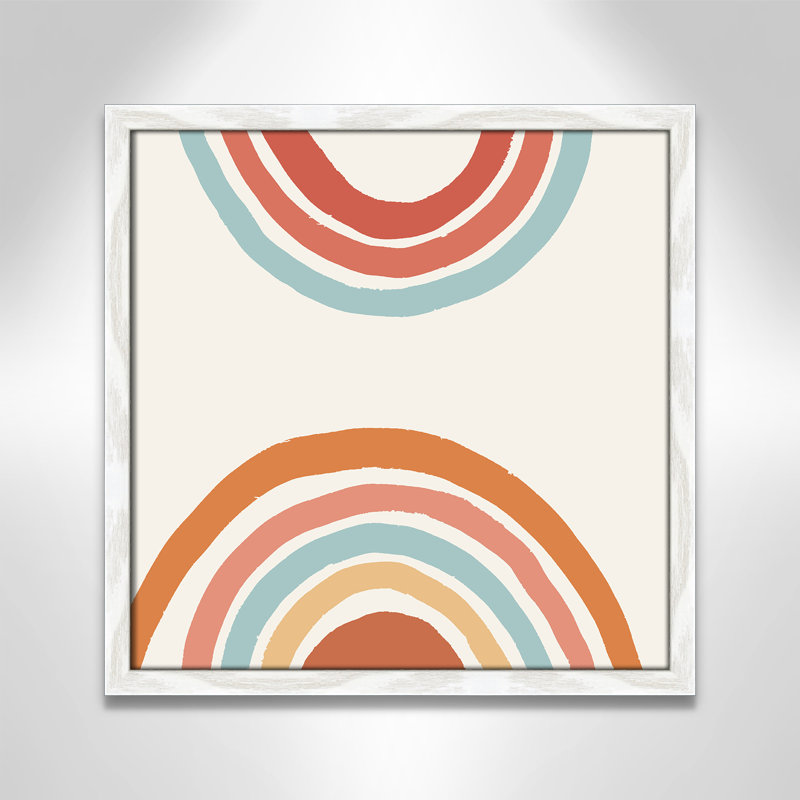 Rainbow Hills II - peinture encadrée, H 18,25 po x l 18,25 po x P 0,75 po, Grain de bois blanc