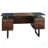 Solid Wood Top Metal Base Computer Desk