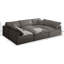 Canapé modulaire symétrique en velours avec repose-pieds de 105 po Atis-1765248409