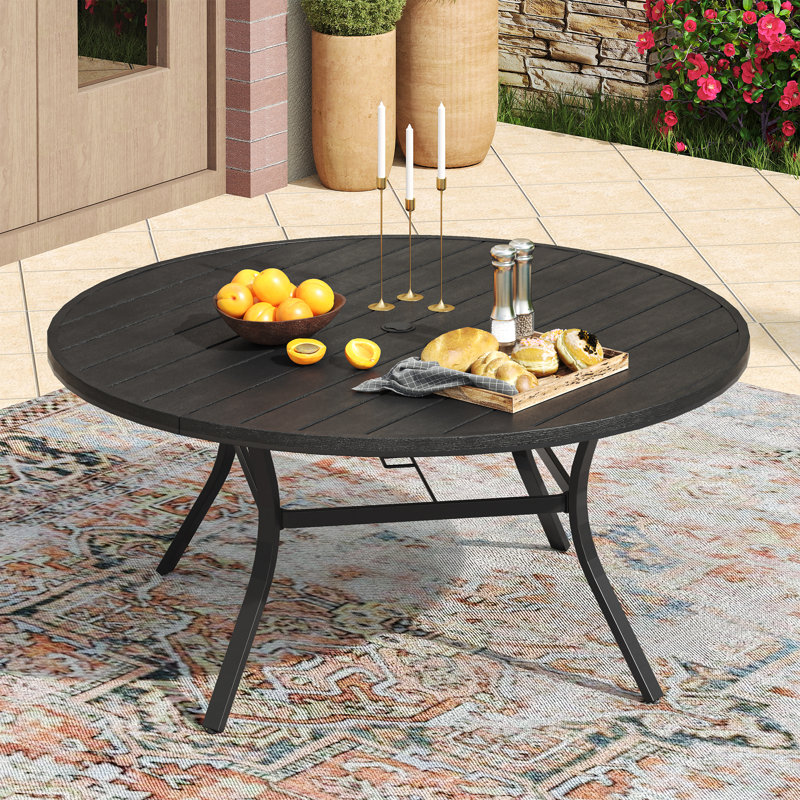 patio dining table, Black