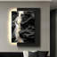 Peinture d'entrée abstraite 27,56 "haut de gamme en noir, blanc et gris-639776147