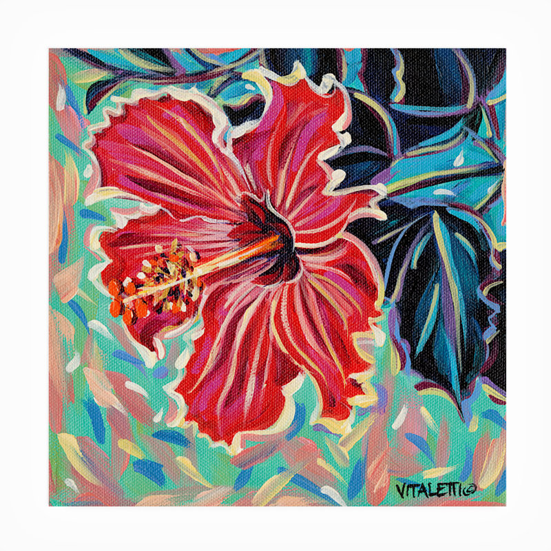 «Hawaiian Beauty II» par Jacalyn Carolee Vitaletti, H 14 po x l 14 po x P 1,5 po