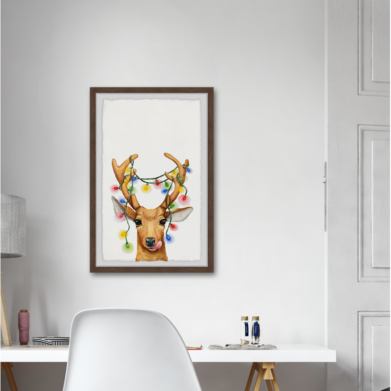 Antler Décor - Single Picture Frame Painting, 61cm H x 41cm W x 3.81cm D