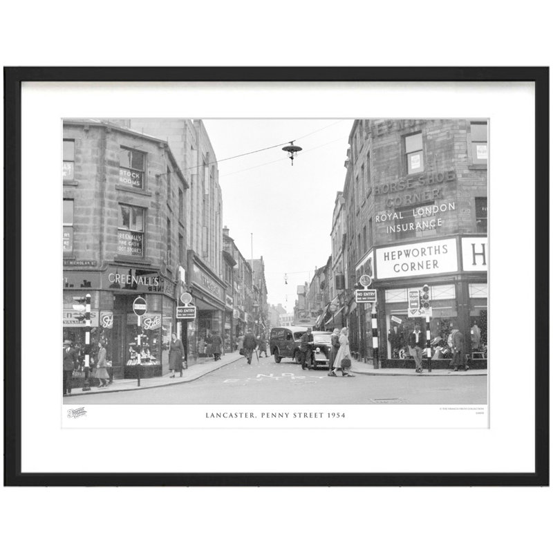 Lancaster, Penny Street 1954 - Single Picture Frame Print, 60cm H x 80cm W x 2.3cm D