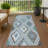 Machine Washable Indoor/Outdoor Aten ACN2331 Diamond Rug-666210697