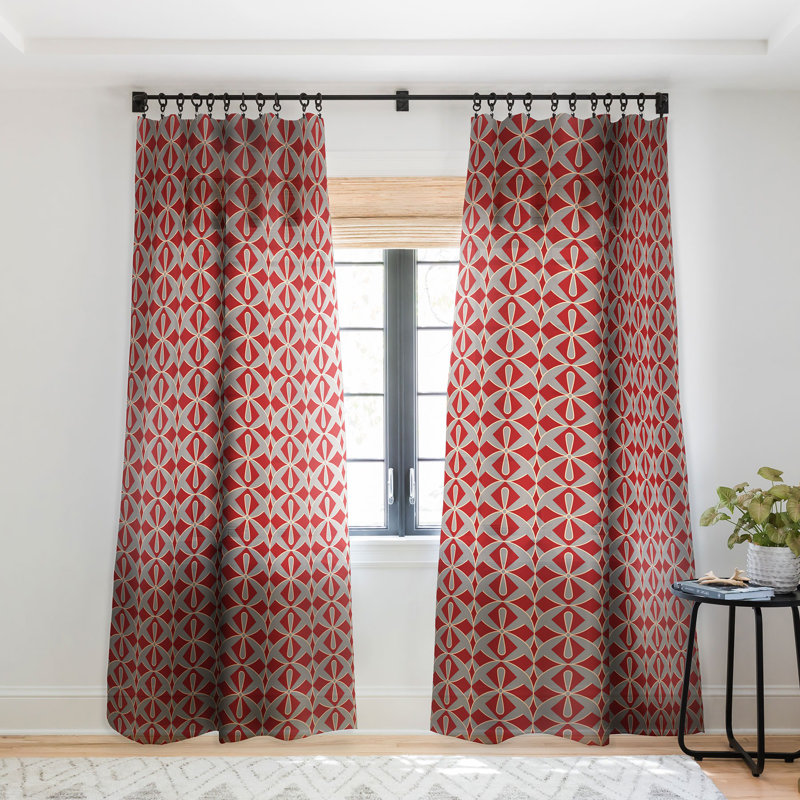 Mirimo Provencal Rouge 1pc Sheer Window Curtain Panel, 50" W x 63" L