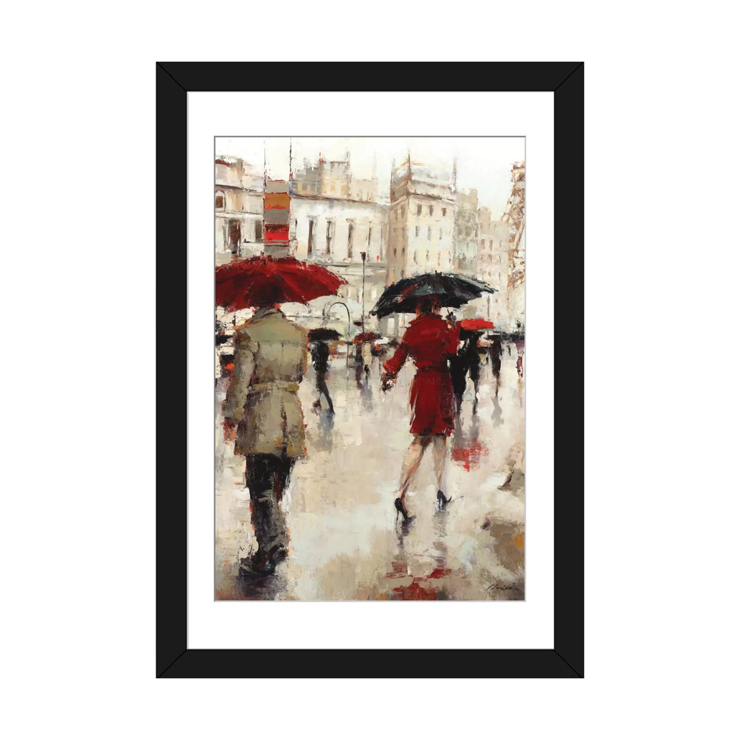 " Parting On A Paris Street " by Lorraine Christie East Urban Home Mat 