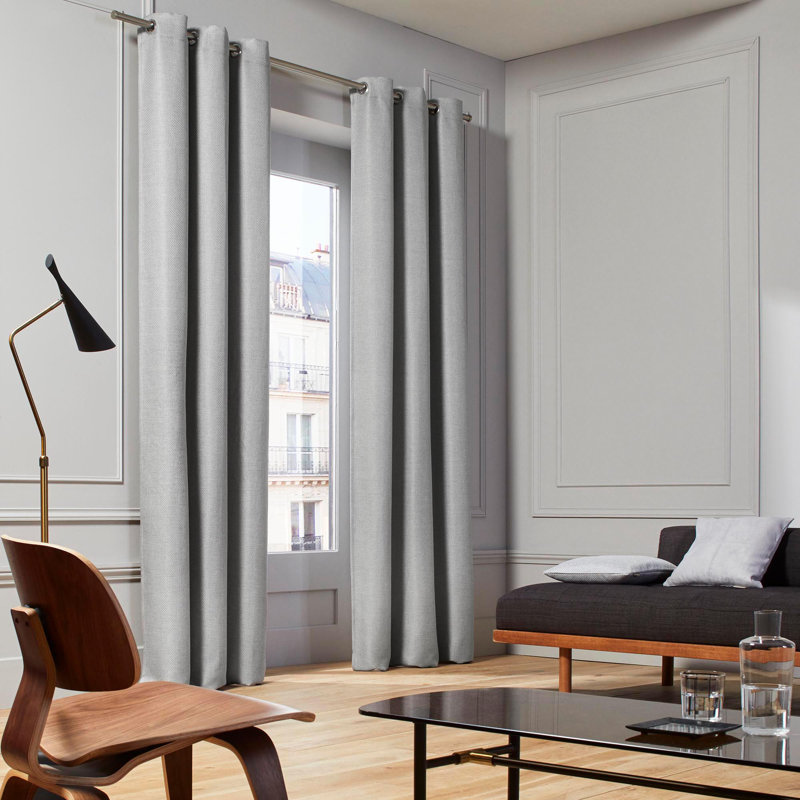 Hearns Room Darkening Single Curtain Panel, Pale Grey, 145 W x 277 D cm