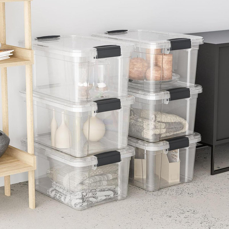 Boîtes de rangement transparentes avec couvercles Superio, 1,75 pte, H 4 po x l 8,25 po x P 5,5 po