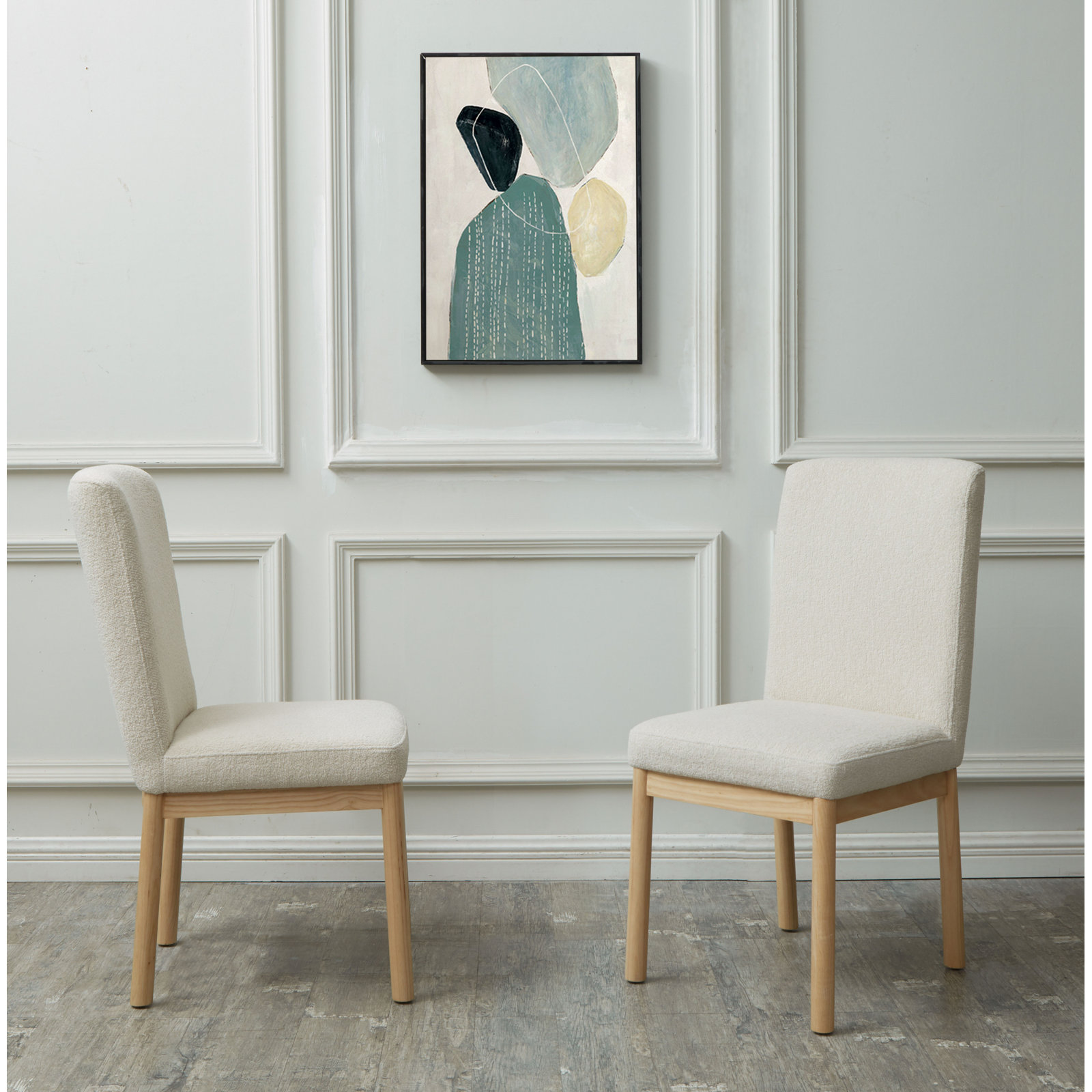 Connie Side Chair, Cream Boucle