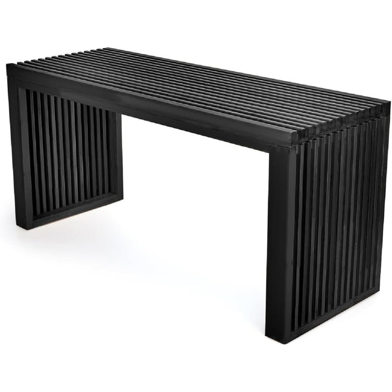 Bamboo Dining Bench, 35 Inch Farmhouse Decor Indoor Kitchen Table Bench, Entryway Shoe Rack Bench, Outdoor Bench, Solid Bamboo Benches For Living Room, Hallway, Bedroom, Bathroom