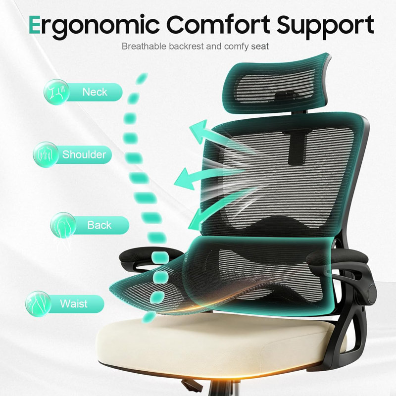 Foam Padding Office Chair, Black