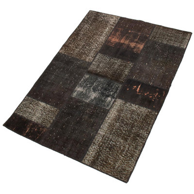 Tapis décoratif en laine noué à la main de conception unique 6 pi x 6 pi 10 po Bottolf