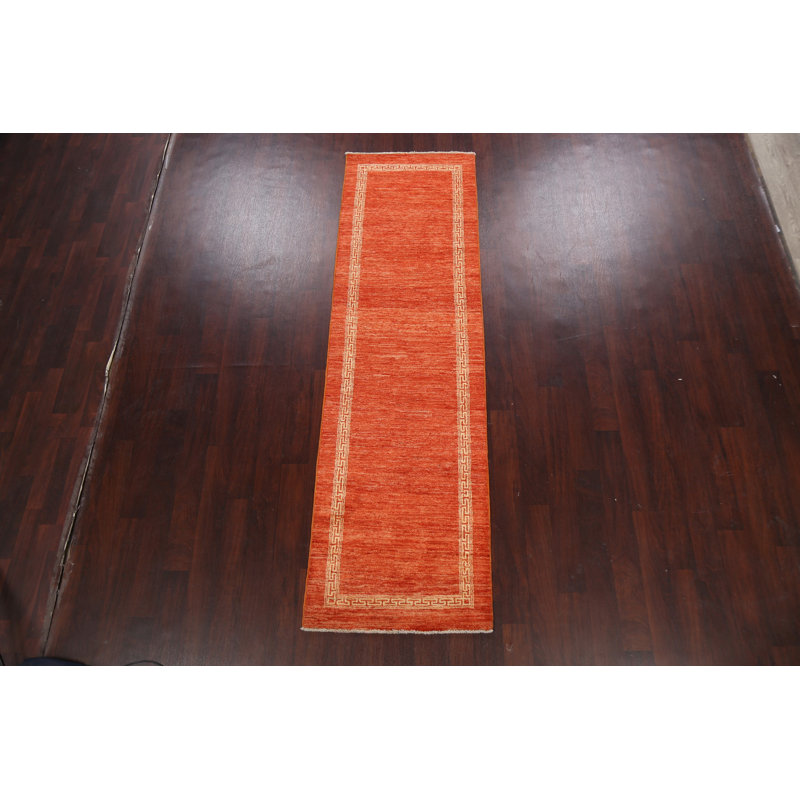 Tapis de couloir oriental contemporain Gabbeh 3 x 9