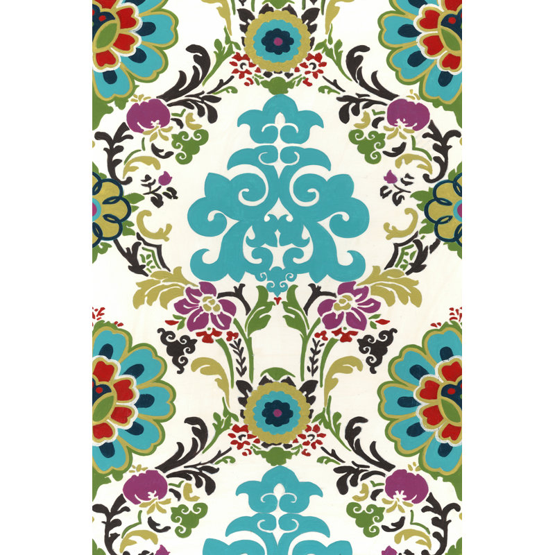 Jewel-Tone Damask V by June Erica Vess - Wrapped Canvas Painting, 46cm H x 30cm W x 3.8cm D