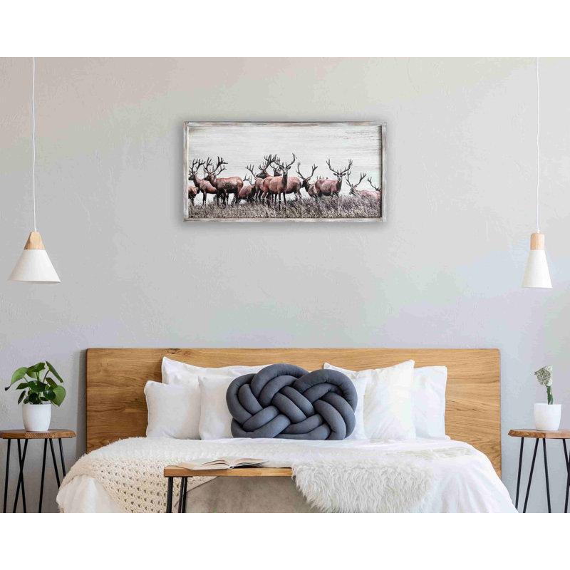 Graceful Deers - Impression sur toile tendue, H 20 po x l 40 po x P 1,5 po