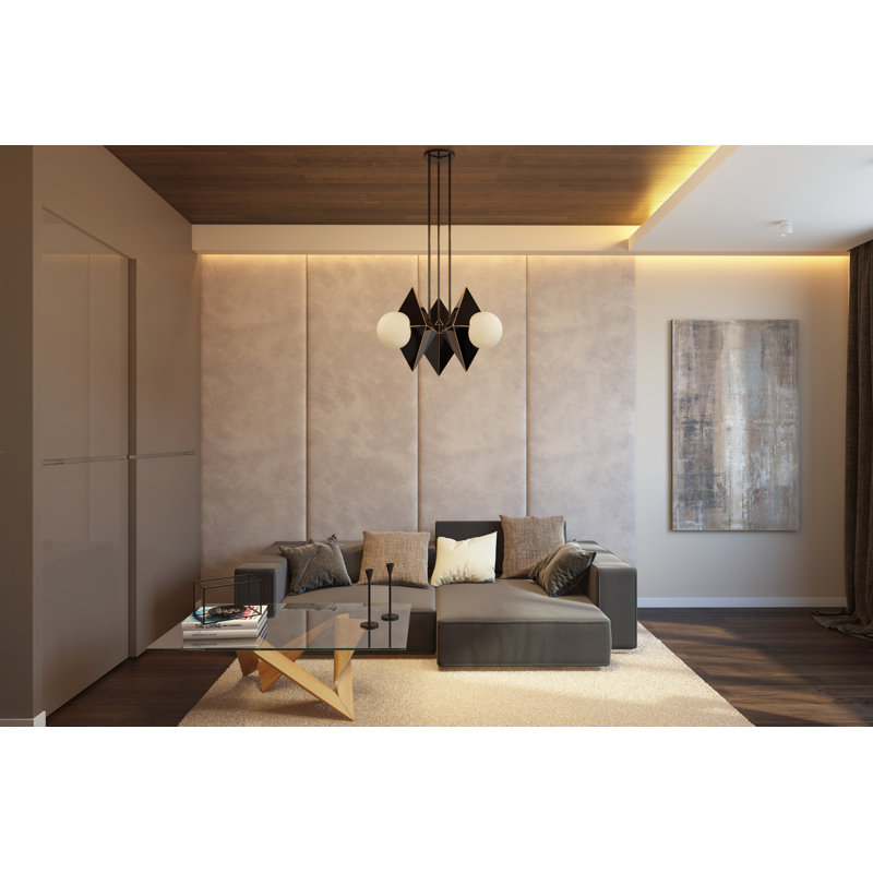 Luminaire suspendu 3 lumières Rhombus, Bronze