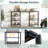 4-Tier Foldable Storage Shelf Collapsible Shelving Unit Display w/ Lockable Wheels Storage Rack