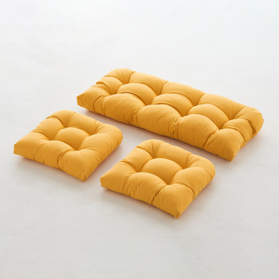 Ensemble de 3 coussins d'extérieur pour causeuse