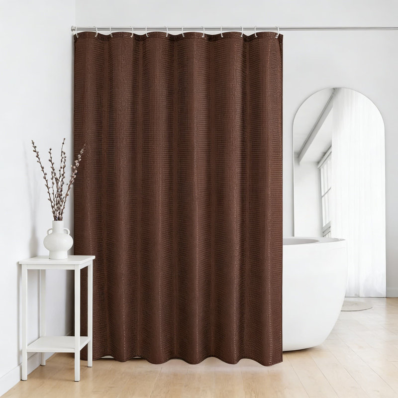 Rideau de douche Waffle, Brun