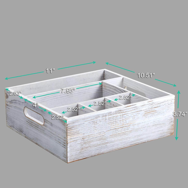 Silverware Caddy With 6 Compartments For Plate Cup Fork Spoon