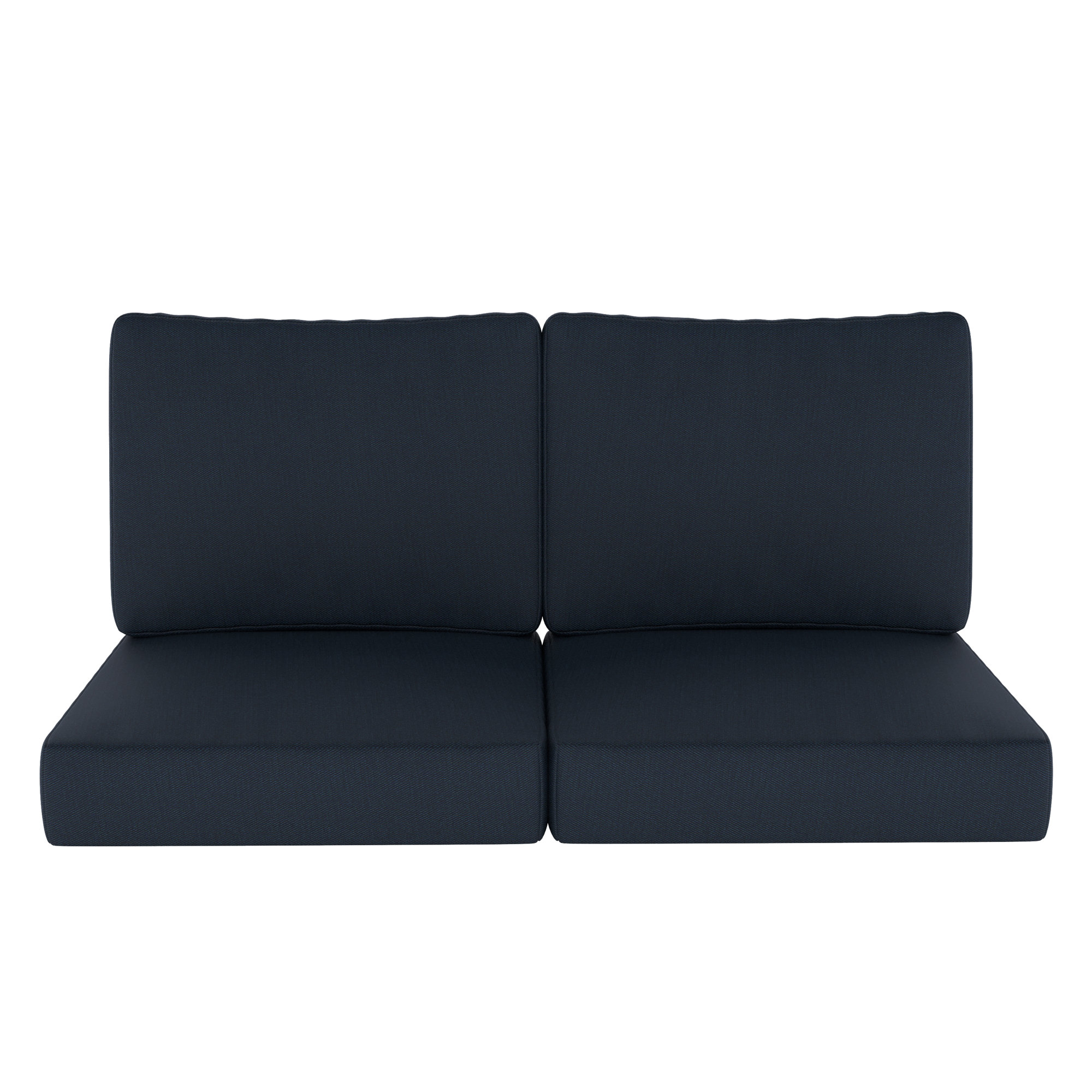 Sunbrella® Outdoor Loveseat Seat / Back Cushion, Canvas Navy Sunbrella® Canvas