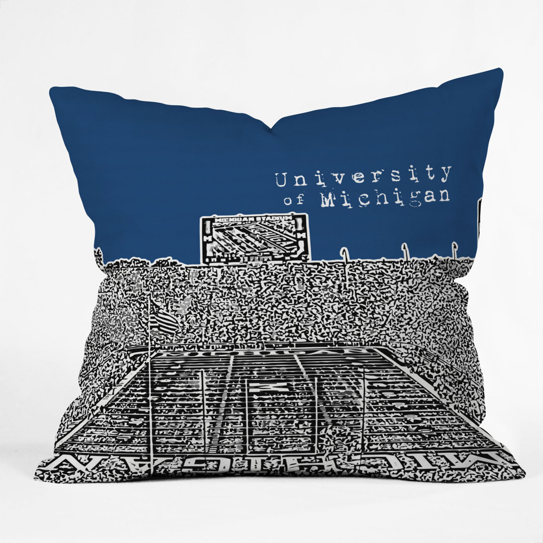 Bird Ave University Indoor/Outdoor Throw Pillow Deny Designs 