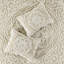 Housse de couette en coton 3 pièces très grand / très grand - taupe Shabby Chic Medallion. 100% confort. Comprend 2 taies décoratives. . Gardez votre chambre à coucher élégante taupe. Pour un sommeil de rêve. Chenille médaillon éclat. Assorti-129906159-129906162