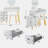 Dressing Table with LED Lights Glass Top Dressing Table with Extendable Side Table 5 Drawers Dressing Table with Mirror and Stool for Bedroom
