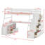 Lit mezzanine avec tiroirs, tablettes et bureau-2014404600