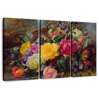 Harnek Roses By A Pond On A Grassy Bank