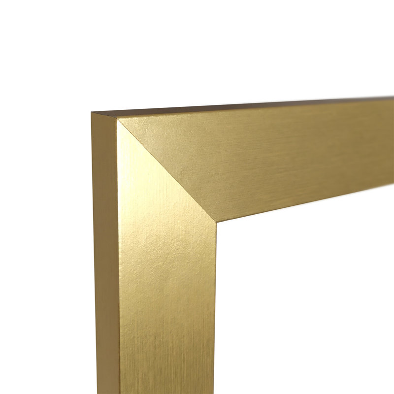 Janaja Wood Flat Floor Mirror, Gold