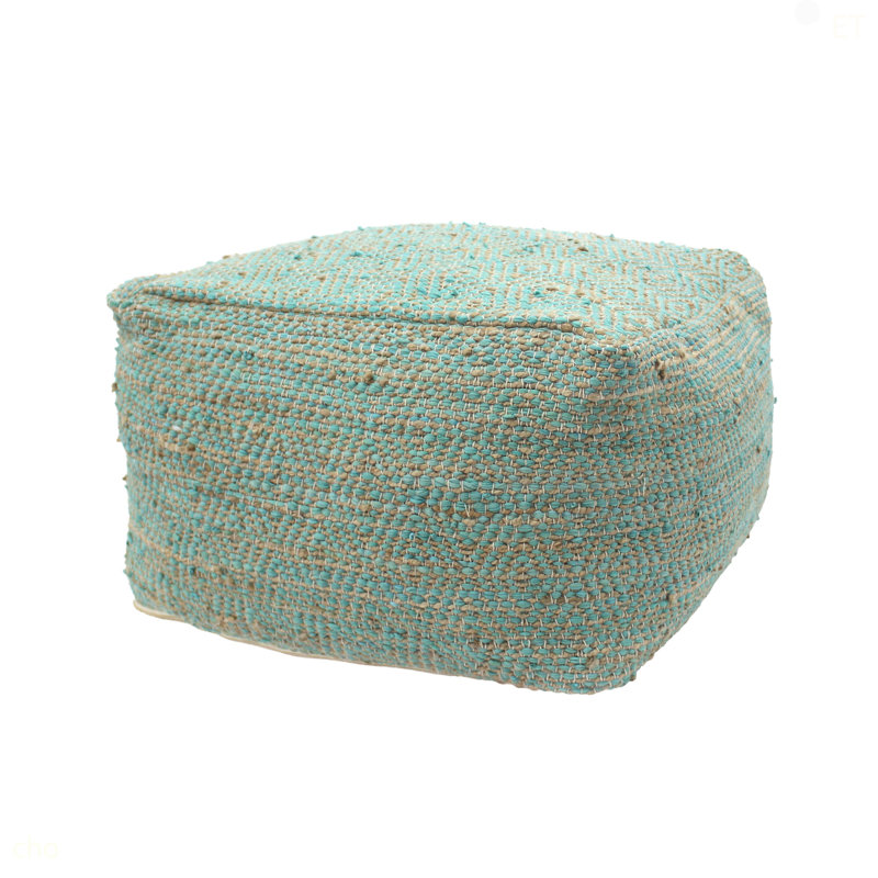 Grand repose-pieds Forest, beige turquoise