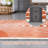 Jiayan Washable Geometric Machine Woven Polyester Area Rug in Orange-1860252149