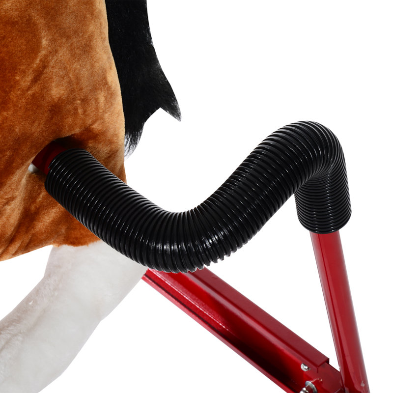 Cheval à bascule en peluche avec ressorts réalistes Qaba