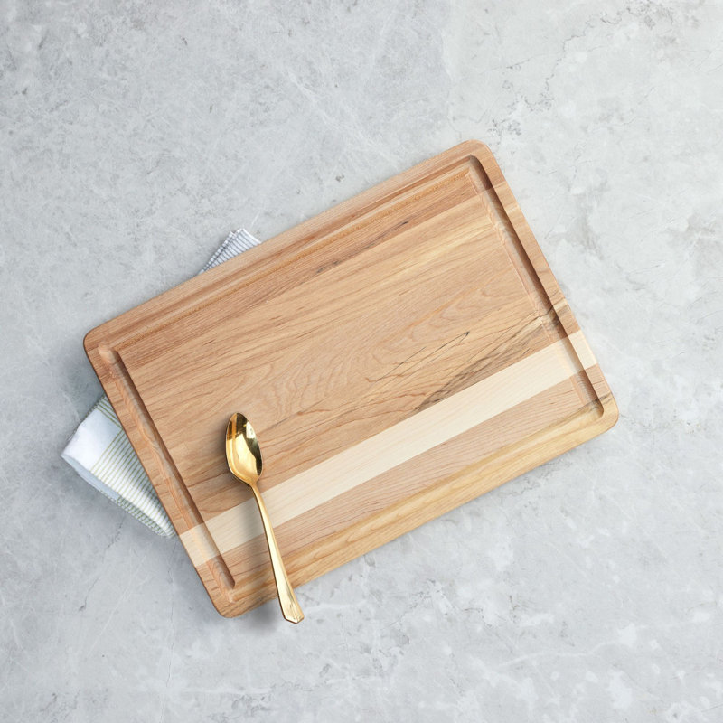 Labell Canadian Maple Steak Cutting Board With Angled Finish And Groove