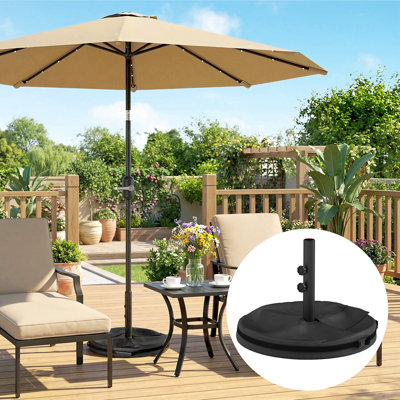 Base de parasol portable pour poteau 1,4 "/ 1,5" / 1,9 ", noir
