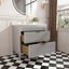 Ensemble de meuble-lavabo sur pied autoportant de 36 po avec 2 ensembles de poignées et plateau en marbre d'ingénierie entièrement assemblé-515508800