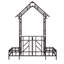 Arche de jardin en métal avec barrière et jardin pour plantes