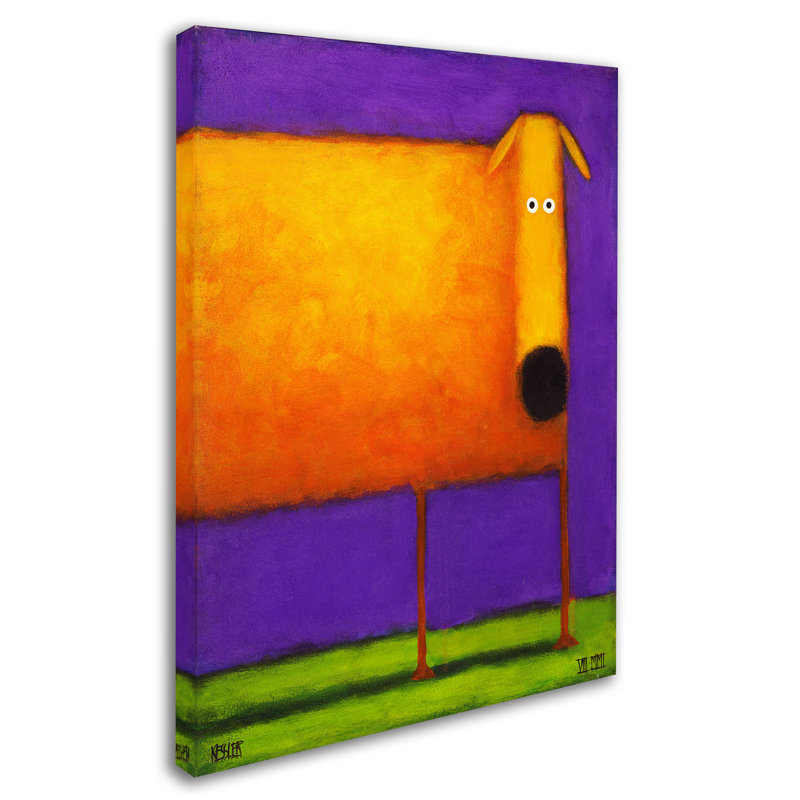 «Orange Dog I» d'Izampo, reproduction sur toile tendue, H 32 po x l 24 po
