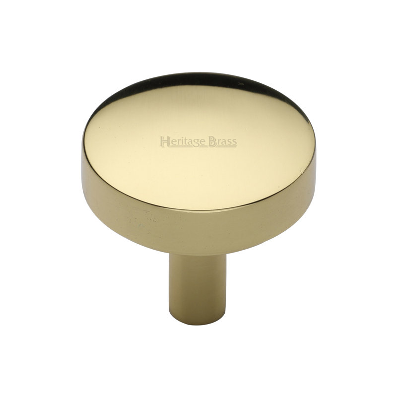 Heritage Brass Heritage Cabinet Knob Tayo Design, Polished Brass, 3.2cm H x 3.2cm W x 3.2cm D