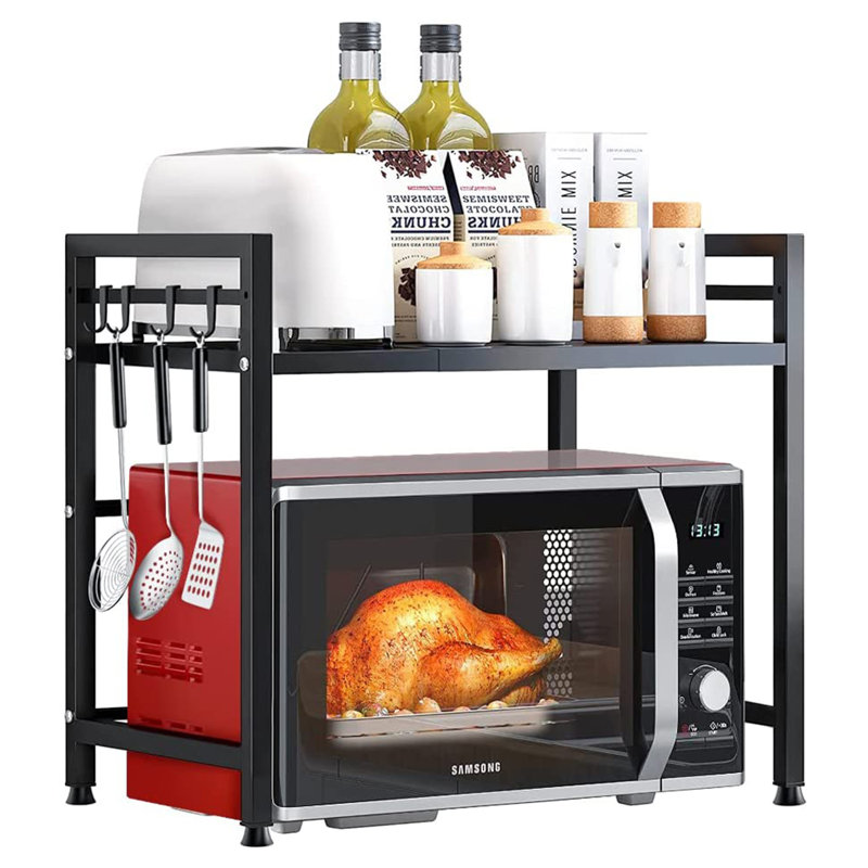 40cm Metal Standard Baker's Rack with Microwave Compatibility, Black