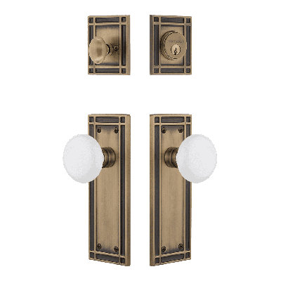 Ensemble d'entrée de mission avec bouton en porcelaine Nostalgic Warehouse