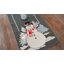 Chemin de table gris anthracite avec bonhommes de neige et sapins de Noël, 14 po x 34 po-1241485344