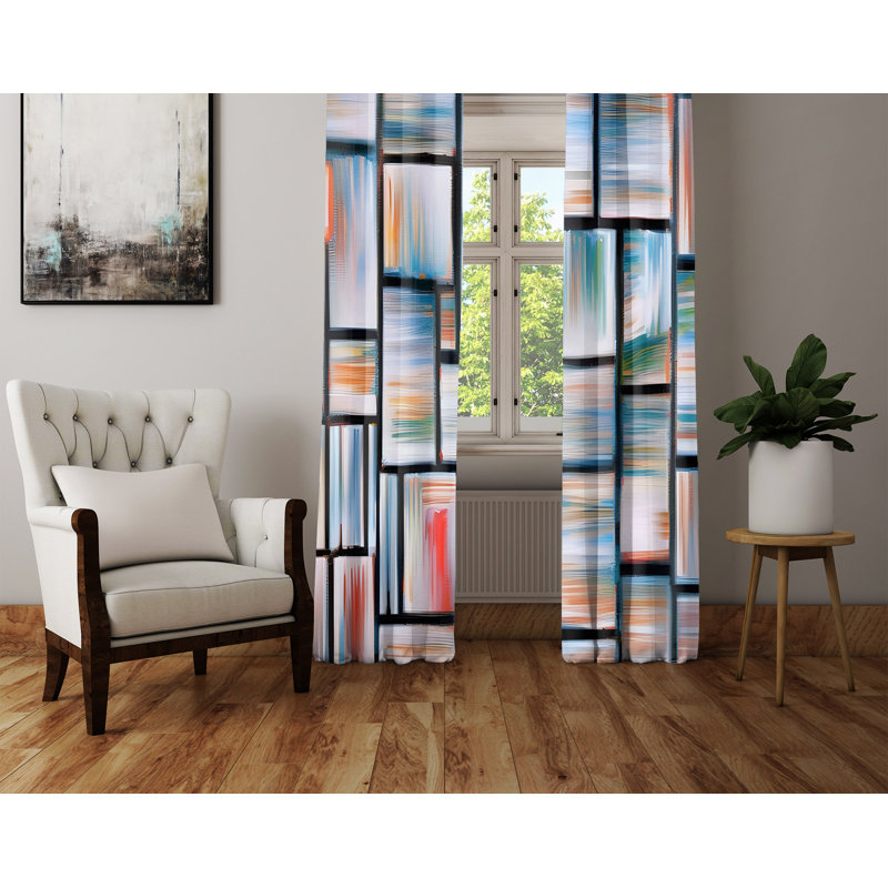 Paire de rideaux semi-transparents en polyester Deshawnte, L 20 po x L 82 po