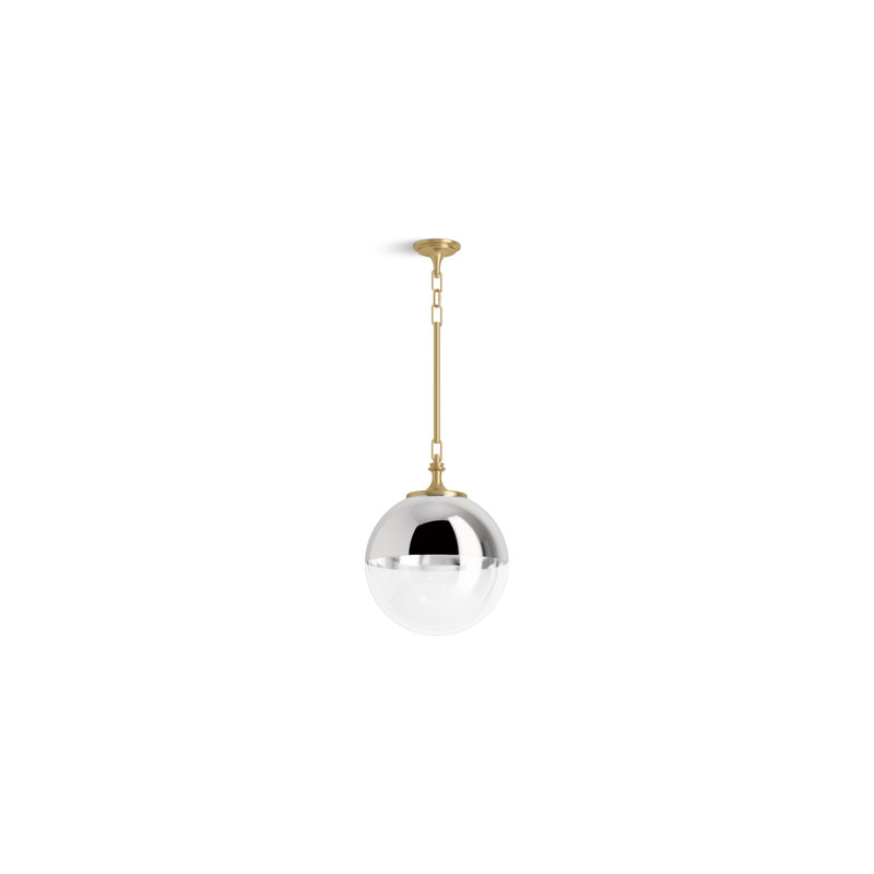 Bellera 14 In. One-Light Pendant, Brushed Moderne Brass