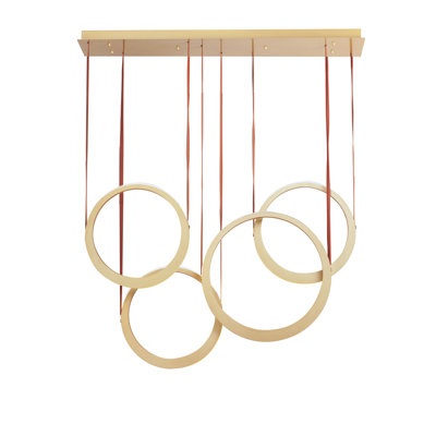 Binstead 4 - Light Dimmable LED Geometric Chandelier
