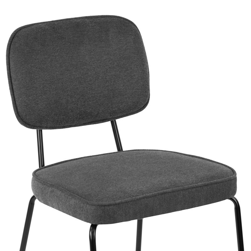 Fucci 18.5'' H Polyurethane Upholstered Side Chair, Gray