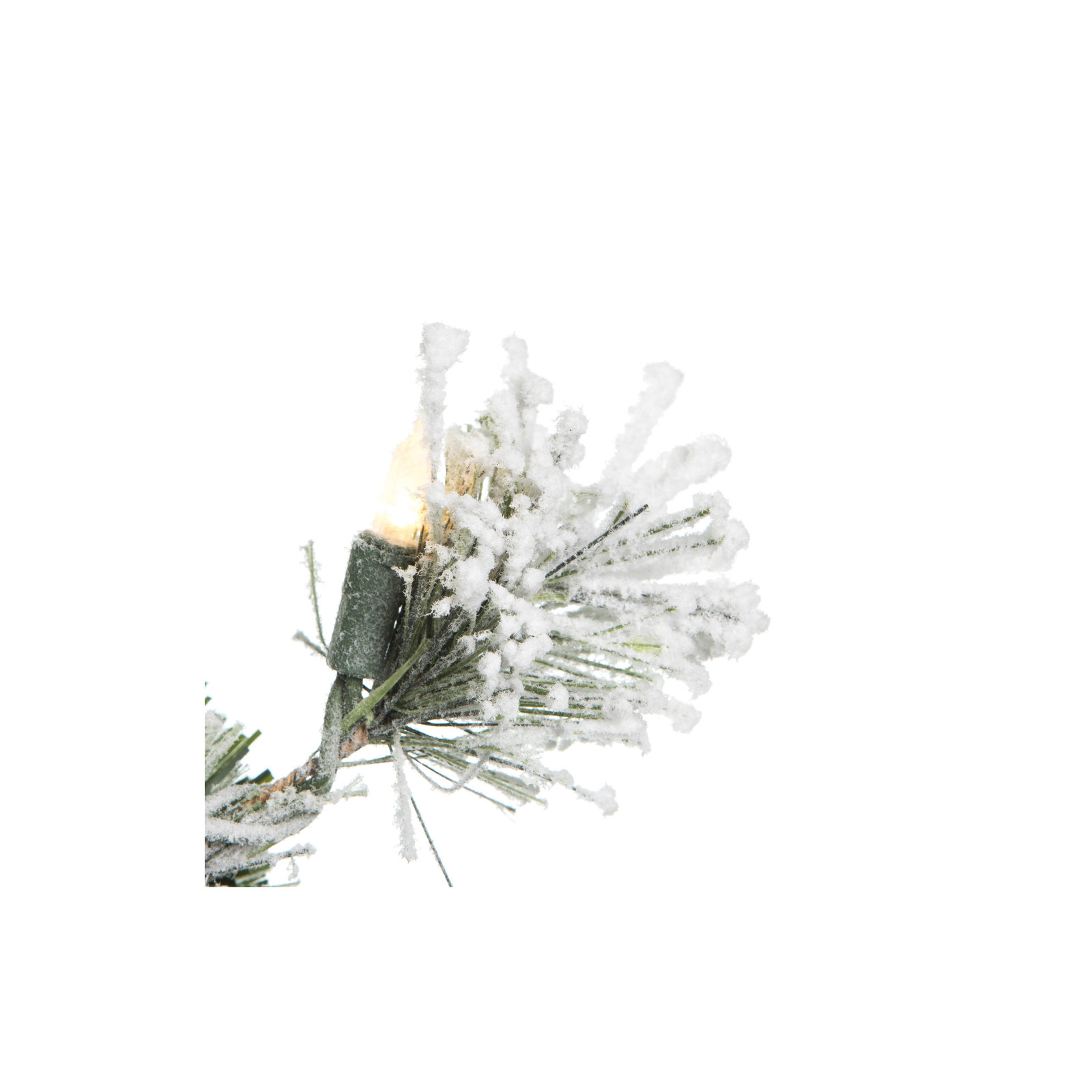Flocked Kiana Pine 30" Lighted PVC Wreath