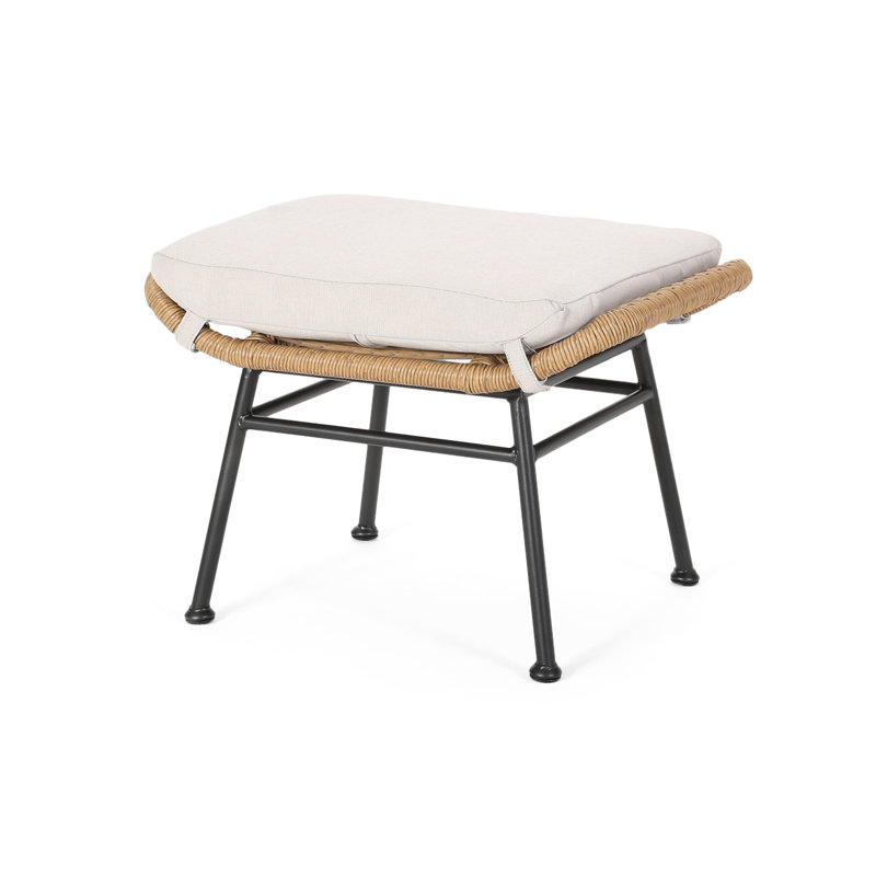 Structure en acier beige et brun moderne, coussins d'eau, polyvalent pour l'extérieur, assemblage requis en brun, coussins avec attaches, sièges